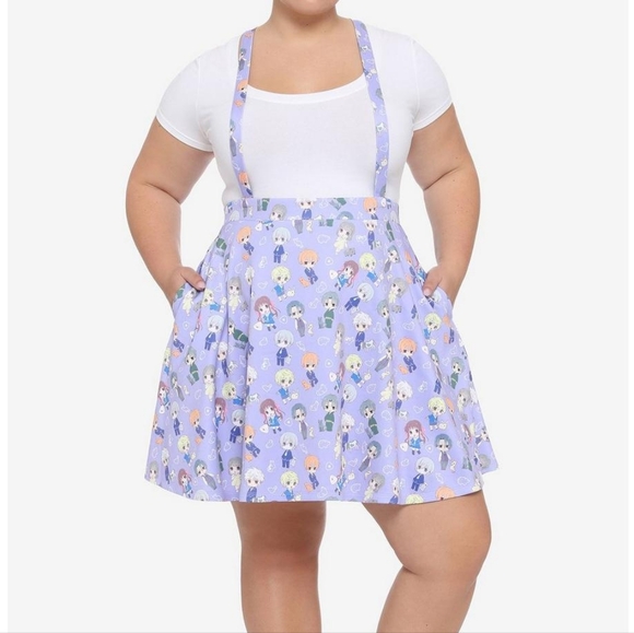 HOT TOPIC Fruits Basket Suspender Skirt 2X Anime Chibi Characters - Picture 9 of 10